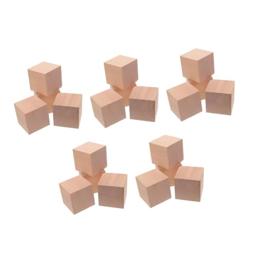 ARTIBETTER 5 Sätze Blöcke Holzdekoration Holzhandwerk Farbig Rohlinge Für Projekte Konstruktionsspielzeug Unvollendet Planke Name Leere Holzklötze Leere Holzwürfel Holzblock 4 Stück * 5 von Artibetter