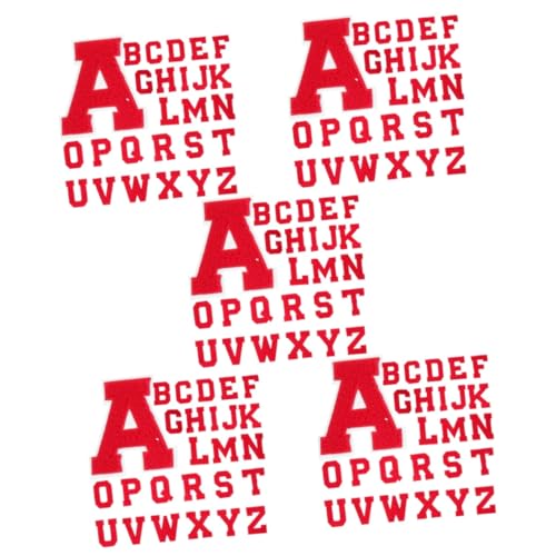 ARTIBETTER 5 Sätze Buchstaben Stickerei Logo Aufnäher Kleidung Jacke Chenille Buchstaben Mütze Verschiedene Dekorative Manteldekorationen Hat Kleidung Für 26 Stück * 5 von Artibetter
