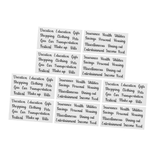 ARTIBETTER 5 Sätze Budget Etiketten Aufkleber Multifunktionale Haushaltslabel Sticker für Bargeldumschläge Praktische Kleinformatige Etiketten für Alltag von Artibetter