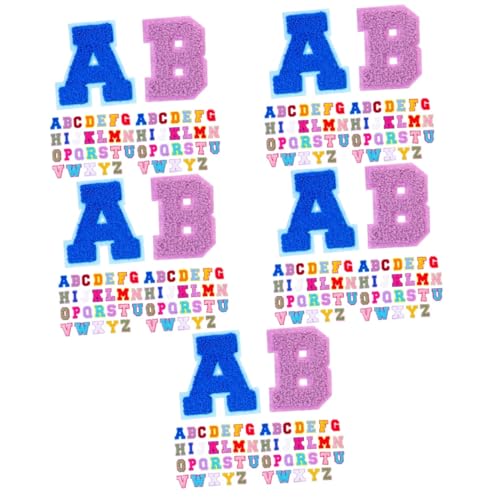 ARTIBETTER 5 Sätze Bügeleisen Patches Teiliges Dekorative Stoffbuchstaben Für Kleidung Diy Reparatur Und Dekoration Für Jeans Taschen Und Mehr 52 Stück * 5 von Artibetter