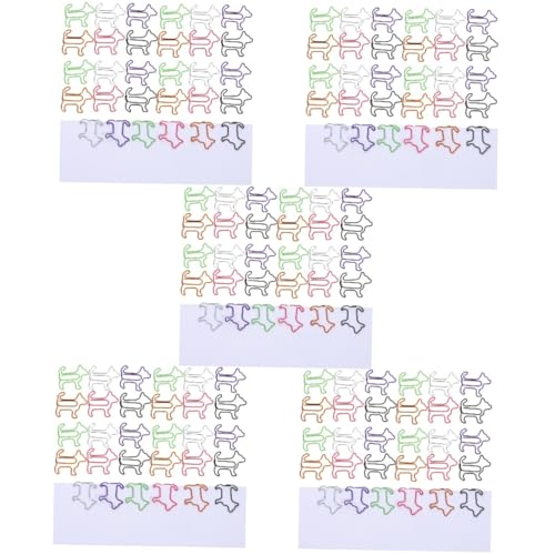 ARTIBETTER 5 Sätze Büroklammer Für Welpen Süße Büroklammern Hund Büroklammern Hochzeit Papier Clips Schreibtischzubehör Für Studenten Dekorative Banknotenklemme Rostfreier Stahl 60 Stück * 5 von Artibetter