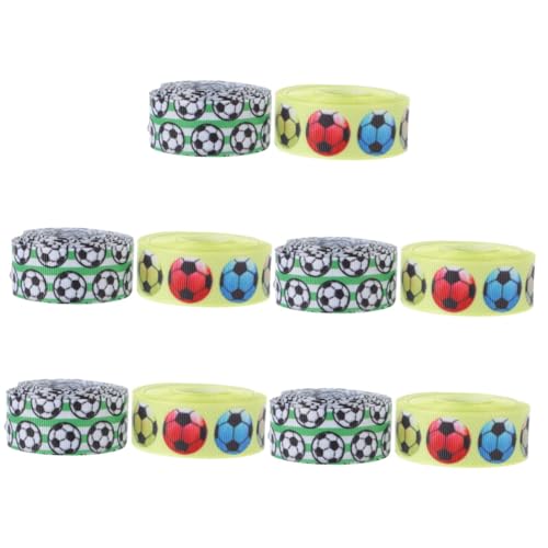 ARTIBETTER 5 Sätze Fußball Dekoratives Geschenkband Pro Hochwertiges Bastelband Für Geschenkverpackung Diy Dekoration Kunsthandwerk Und Party Events 2 Rollen * 5 von Artibetter
