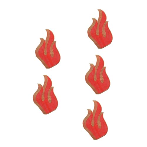 ARTIBETTER 5 Sätze Gestickte Aufnäher Flicken Nähen Aufnäher Für Kleidung Nähen Stickereiflecken Stoff Patch Bügeln Auf Applikationen Gestickte Applikationen Stickgarn Rot 5 Stück * 5 von Artibetter