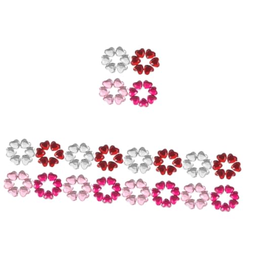 ARTIBETTER 5 Sätze Herzförmige Diamantschmuckzubehör Farbig Edelsteine Nagelkunst -strasssteine Reiz Basteln Bastelset Herz Flache Rückseiten Handwerk Strasssteine ​​masse Acryl 400 Stück * 5 von Artibetter