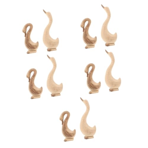ARTIBETTER 5 Sätze Holzgänse Ornamente Holzformen Für Handwerk Gans Gans Tischdekoration Garten Gans Miniatur-gänsefigur Tierfiguren Dekorieren Tierverzierung Mini Gans 2 Stück * 5 von Artibetter