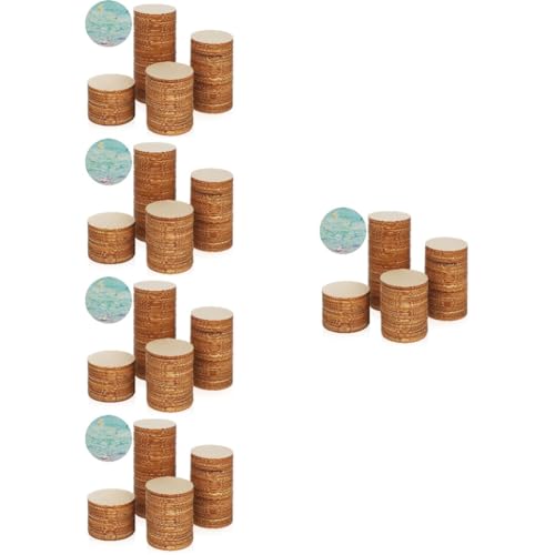 ARTIBETTER 5 Sätze Holzscheibe Rundes Hängedekor Runder Scheibenkreis Rundes Schild Wohnung Anhänger Aus Holz Holzrunden Für Mittelstücke Holzhandwerk Khaki 200 Stück * 5 von Artibetter