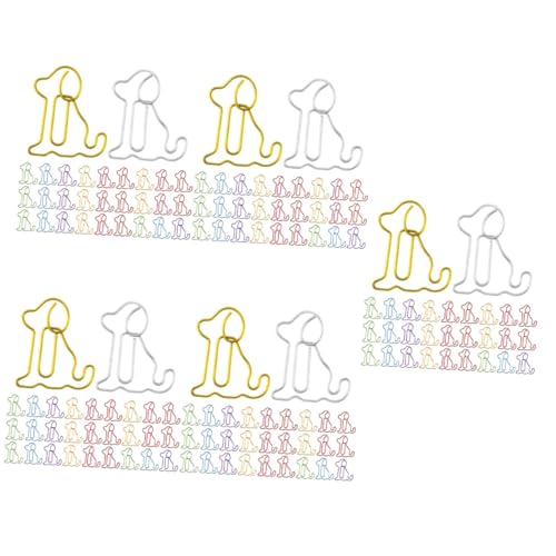 ARTIBETTER 5 Sätze Hunde-büroklammer Name Schild Geformte Büroklammer Papierclips Mini Briefumschlag Briefumschläge Befestigungsclips Für Dokumente Praktische Büroklammern Metall 50 Stück * 5 von Artibetter