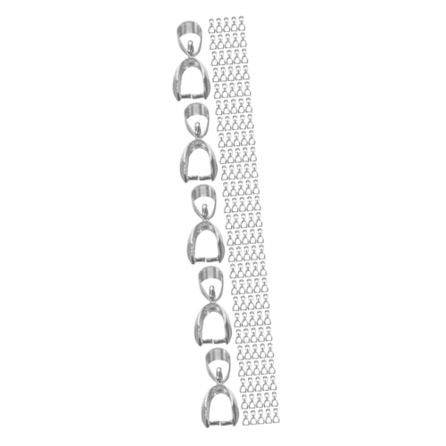 ARTIBETTER 5 Sätze Jade -anhängerklemme Schließe Schlüssel Hängend Für Schmuck-anhänger Halsketten-charm-halter Halsketten-anhänger- Legierung Silver 50 Stück * 5 von Artibetter