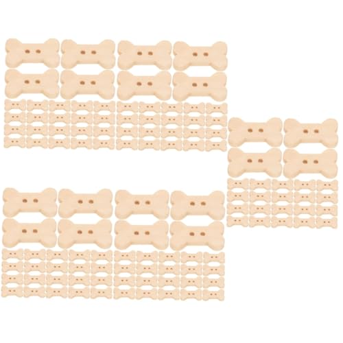 ARTIBETTER 5 Sätze Knochenformknöpfe Verschönerung Knopf Kleidung Nähen Geformt Diy-knöpfe Stoffknöpfe Machen Und Gestalten Knochenförmige Knöpfe Einfache Annähknöpfe Holz Beige 100 Stück * 5 von Artibetter