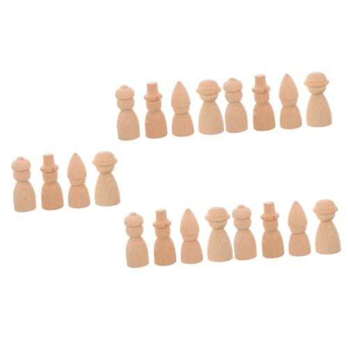ARTIBETTER 5 Sätze Marionetten-ornamente Unvollendet Miniatur Malen Handwerk Steckpuppe Aus Holz Graffiti-puppen Aus Holz Puppen Bemalen Hölzern 4 Stück * 5 von Artibetter