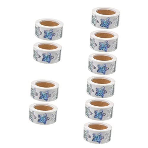 ARTIBETTER 5 Sätze Pentagramm-aufkleber Aufkleber Sterne Aufkleber Für Sternförmige Selbstklebende Aufkleber Klebstoff Belohnungsaufkleber Für Schüler Pvc Selbstklebend 2 Rollen * 5 von Artibetter