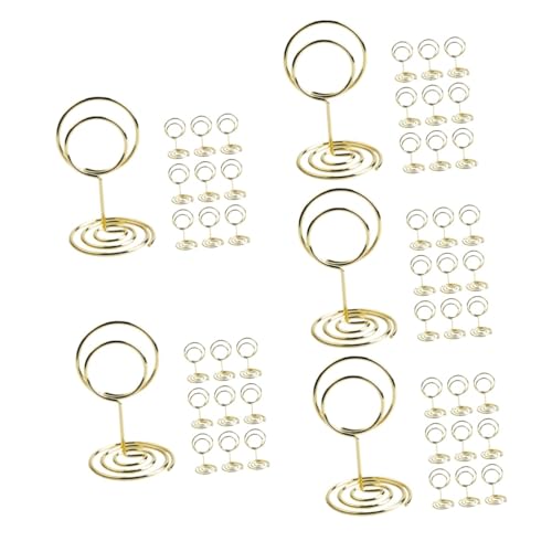ARTIBETTER 5 Sätze Pfauen Rundclip Kartenhalter Tischnummernhalter Fotohalter Für Tische Memo Clip Bilderhalter Fotoclip Halter Goldener Kohlenstoffstahldraht 10 Stück * 5 ARTIBETTER 5 Sätze Pfauen Rundclip Kartenhalter Tischnummernhalter Fotohalter Für Tische Memo Clip Bilderhalter Fotoclip Halter Goldener Kohlenstoffstahldraht 10 Stück * 5 von Artibetter