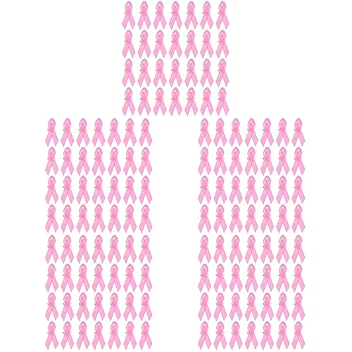 ARTIBETTER 5 Sätze Pinke Aufmerksamkeitsbänder Für Brustkrebs Abnehmbare Fundraising Schleifen Zur Unterstützung Von Krebskranken Frauen Bewusstseins Broschen Für Aufklärung Und 100 Stück * 5 von Artibetter
