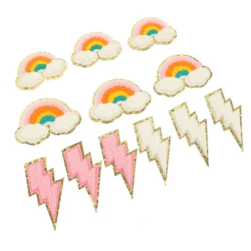 ARTIBETTER 5 Sätze Regenbogen Patch Bunte Cartoon Patches Stoffstickerei Dekorativer Näh Patch Im Neon Stil Für Dekoration Kleidung Applikation Kleidung Reparatur 12 Stück * 5 von Artibetter