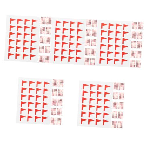 ARTIBETTER 5 Sätze Rote Fahnenaufkleber Forderung Punkt Karte Farbe Etiketten Für Die Aufbewahrung in Der Küche Etikettenaufkleber Aufkleber Für Klassifizierungsetiketten Papier 288 Stück * 5 von Artibetter