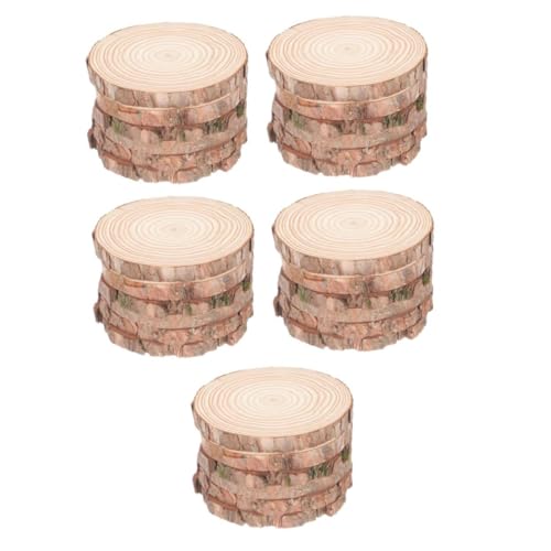 ARTIBETTER 5 Sätze Runde Holzscheiben Unbehandelte Natürliche Holzplatten Für Diy Bastelprojekte Untersetzer Und Heimdekoration 6 Stück * 5 von Artibetter