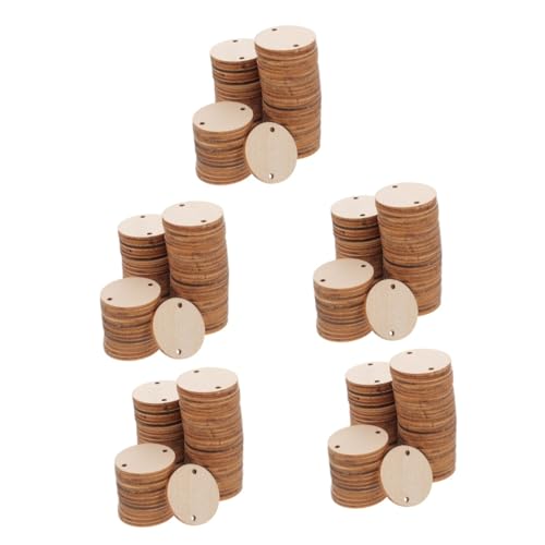 ARTIBETTER 5 Sätze Rundes Etikett Aus Holz Leerzeichen Drinnen Ornamente Handwerk Dekorativ Runden Protokoll Untersetzer Wohnkultur Weihnachten Wohnaccessoires Wohnzimmer Beige 100 Stück * 5 von Artibetter