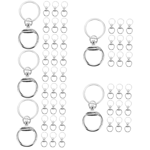 ARTIBETTER 5 Sätze Schlüsselringe Metall Schlüsselanhänger Clips Diy Zubehör Für Projekte Einfach Zu Bedienen Und Langlebig Für Schlüssel Und Bastelarbeiten 10 Stück * 5 von Artibetter