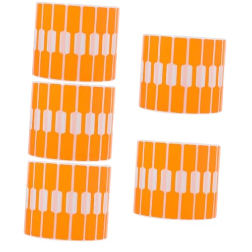 ARTIBETTER 5 Sätze Schmucketiketten Markierung Schild Schmuck Aufkleber Farbig Handgemacht Mit Preisetiketten Schmuckpreisaufkleber Schmuckpreisetikett Papier Orange 2000 Stück * 5 von Artibetter