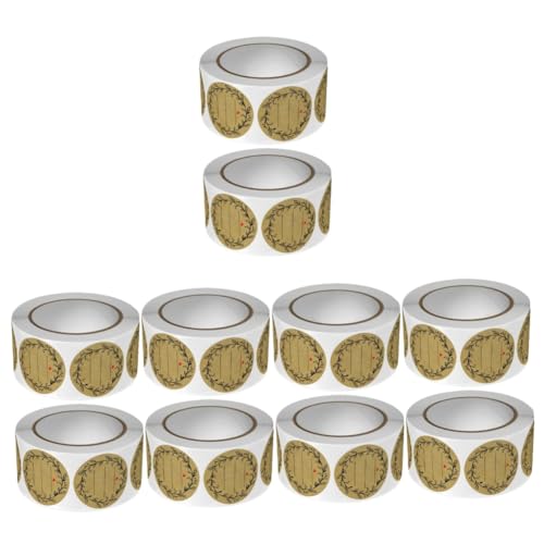 ARTIBETTER 5 Sätze Selbstklebende Etikettenaufkleber Name Abziehbilder Aufkleber-etiketten Klebstoff Verpackungsaufkleber Entfernbare Etiketten Kraftpapier Khaki 2 Rollen * 5 von Artibetter
