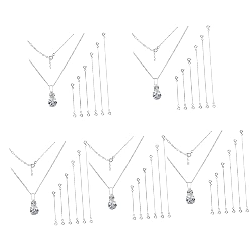 ARTIBETTER 5 Sätze Silberkette Herstellung Gold Lieferungen Kettenverlängerung Verlängerungsketten Für Halsketten Halskette Armband Verlängerung Schmuck Verlängerungskette Kupfer 6 Stücke * 5 von Artibetter