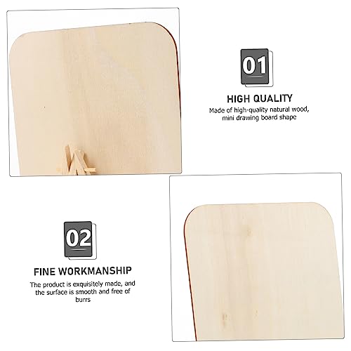 ARTIBETTER 5 Sätze Teiliges DIY Holz Malset mit Blanken Graffiti und Zeichenbrettern Holzständer zur Kreativen Farberkennung und Präsentation der Kunstwerke für und Lernförderung von Artibetter