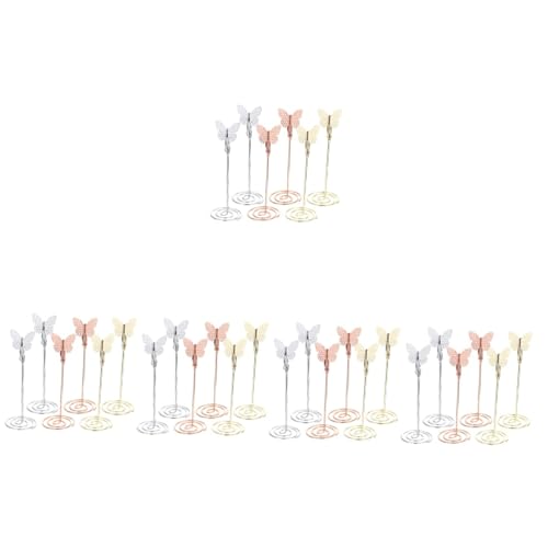 ARTIBETTER 5 Sätze Tischkartenhalter Draht Fotohalter Für Menüs Fotos Notizen Elegante Dekoration Roségold Für Hochzeiten Und Zuhause 6 Stück * 5 von Artibetter