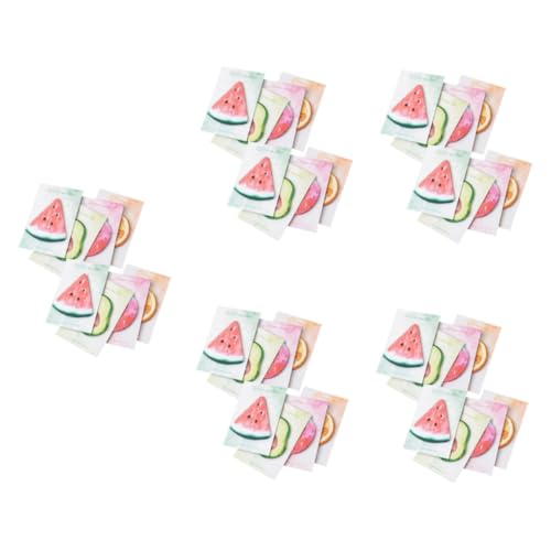 ARTIBETTER 5 Stück 8 Fruchtform klebrige Noten Pads Memo bunt Zu lustig Notizblöcke für den täglichen Gebrauch selbstklebende Notizblöcke Aufkleber beachten Notenvorrat Papier von Artibetter