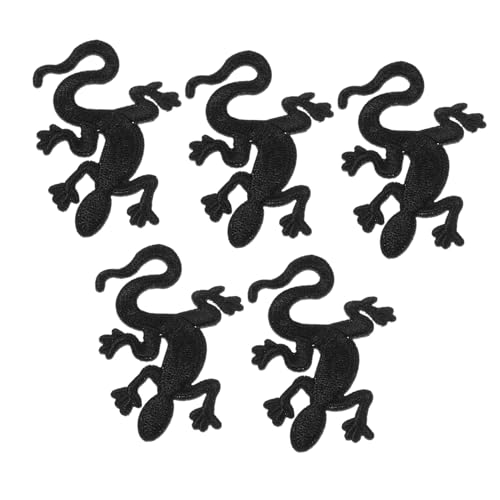 ARTIBETTER 5 Stück Cartoon-hut-patches Reptil Gecko Nähen Flecken Party Klein Montiert Kleiderflicken Selber Machen Multifunktionale Mantelflicken Stoff Black von Artibetter