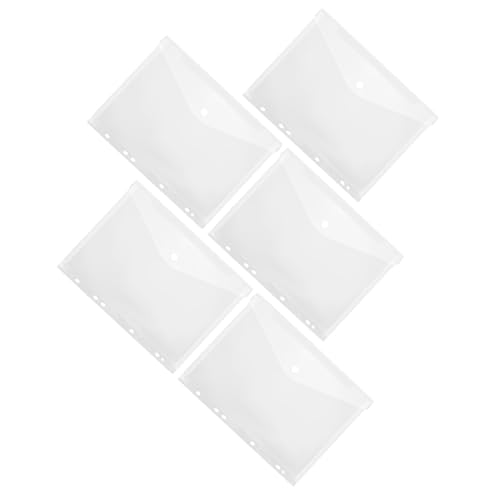 ARTIBETTER 5 Stück Dokumententaschen mit Löchern Transparente Wiederverwendbare PP Foto und Dokumentenablage für Büro und Zuhause von Artibetter