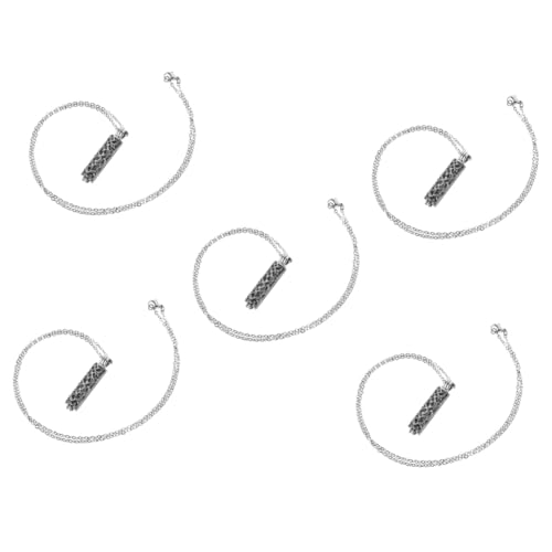 ARTIBETTER 5 Stück Edelstahl Urnenanhänger Aus Klarem Glas Halskette Für Die Einäscherung Zylinder Asche Urnen Halskette Baumelndes Klobiges Etikett Für Asche Halskette Für Männer von Artibetter