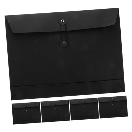 ARTIBETTER 5 Stück Kraftpapier Dokumententaschen Umschläge mit Knopfverschluss und Schnur Langlebig Stabil Schwarz für Büro und Dokumentenorganisation ARTIBETTER 5 Stück Kraftpapier Dokumententaschen Umschläge mit Knopfverschluss und Schnur Langlebig Stabil Schwarz für Büro und Dokumentenorganisation von Artibetter