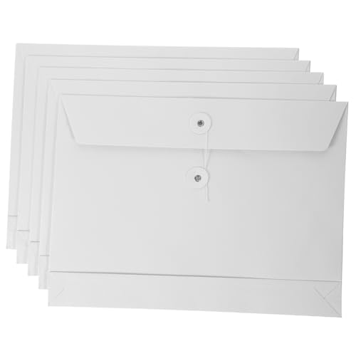 ARTIBETTER 5 Stück Kraftpapiertüten Papier Aktenumschläge Aktenordner Dokumentenumschläge Dokumententasche Wasserdichter Dokumentenhalter Dokumentenaufbewahrung Organizer Quittungs von Artibetter