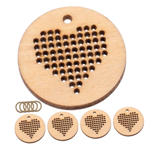 ARTIBETTER 5 Stück Ornamente Aus Holzspänen Kleine Holzkreuze Handwerksanhänger Kleiner Anhänger Handgefertigte Holzchips Natürlicher Holzheizenanhänger Zauber Beige von Artibetter