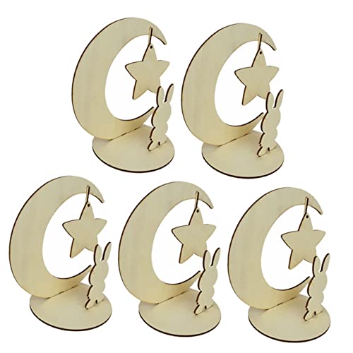 ARTIBETTER 5 Stück Teiliges Holz Puzzle Mondhase Modell Bausatz DIY Leichtes Holzspiel für Jungen Mädchen Wohnraumdekoration ARTIBETTER 5 Stück Teiliges Holz Puzzle Mondhase Modell Bausatz DIY Leichtes Holzspiel für Jungen Mädchen Wohnraumdekoration von Artibetter