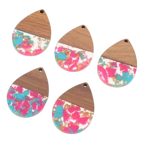 ARTIBETTER 5 Stück Teiliges Holz-resin-anhänger in Tropfenform mit Goldfarbenem Handgefertigte Wasser-tropfen-charms für DIY Schmuckherstellung Langlebig und Einzigartig für Ohrringe und ARTIBETTER 5 Stück Teiliges Holz-resin-anhänger in Tropfenform mit Goldfarbenem Handgefertigte Wasser-tropfen-charms für DIY Schmuckherstellung Langlebig und Einzigartig für Ohrringe und von Artibetter