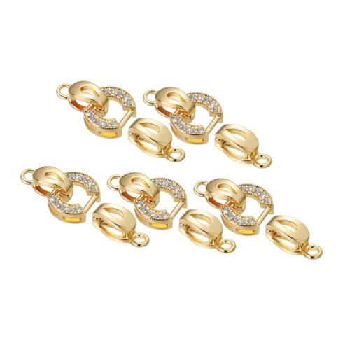 ARTIBETTER 5 Stück Teiliges Schmuckverschluss Kupfer mit Zirkonia Langlebige DIY Verbindungsstücke für Halsketten und Armbänder Originelles Basteln für Individuelle Stilvolle Schmuckstücke ARTIBETTER 5 Stück Teiliges Schmuckverschluss Kupfer mit Zirkonia Langlebige DIY Verbindungsstücke für Halsketten und Armbänder Originelles Basteln für Individuelle Stilvolle Schmuckstücke von Artibetter