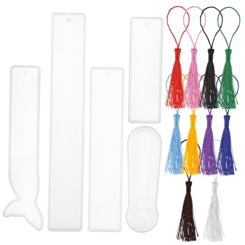 ARTIBETTER 5 Stück Teiliges Set Silikon Lesezeichen Motive mit Bunten Quasten für Diy Bastelarbeiten für Personalisierte Lesezeichen Anhänger und Dekorationen ARTIBETTER 5 Stück Teiliges Set Silikon Lesezeichen Motive mit Bunten Quasten für Diy Bastelarbeiten für Personalisierte Lesezeichen Anhänger und Dekorationen von Artibetter