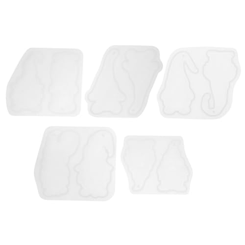 ARTIBETTER 5 Stück Teiliges Silikonform für Weihnachtsanhänger Diy Santa Claus Gießform für Festliche Dekoration für Epoxidharz und Bastelprojekte von Artibetter