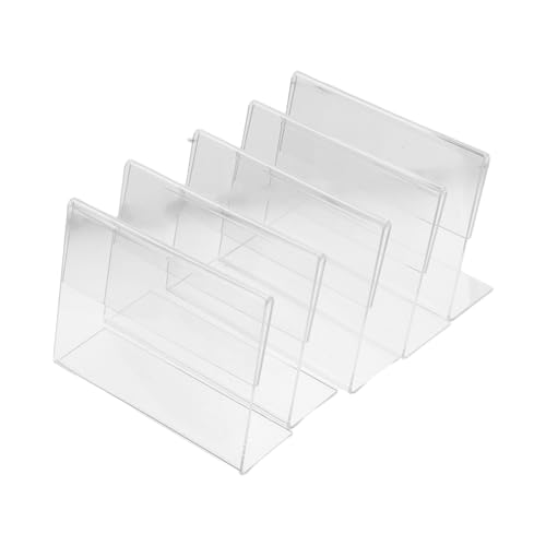 ARTIBETTER 5 Stück Transparente Tischkarten Groß Schalter Stand Zeichen Steht Für Anzeige Anzeigeständer Etikettenhalteretikettenhalter Tischkartenhalter Etikettenrahmenhalter Acryl von Artibetter