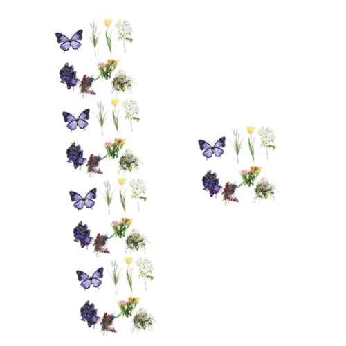 ARTIBETTER 5 Stück Vintage Pflanzenaufkleber Selbstklebende Sticker für Scrapbooking Journaling Diy Projekte und Vielseitig Einsetzbar von Artibetter