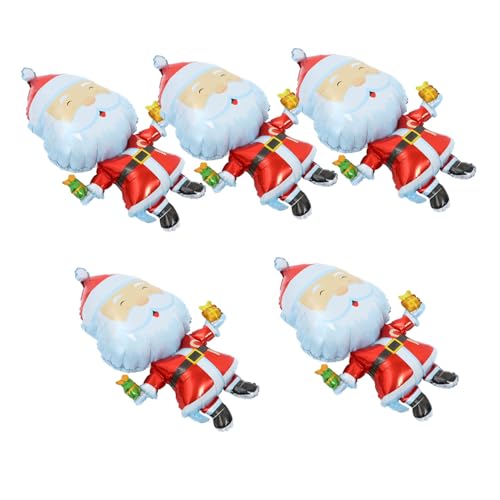 ARTIBETTER 5 Stück Weihnachtsmann Ballon Entzückender Weihnachtsballon Aluminiumfolienballon Weihnachtsparty Zubehör Weihnachtsballons Party Ballon Weihnachtsparty Zubehör von Artibetter