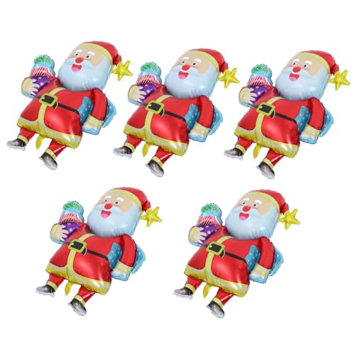 ARTIBETTER 5 Stück Weihnachtsmann Ballons Aluminiumfolienballons Dekorativer Partyballon Weihnachtsballons Für Partys Weihnachtsfeier Ballons Weihnachtsparty Zubehör Party Zubehör von Artibetter