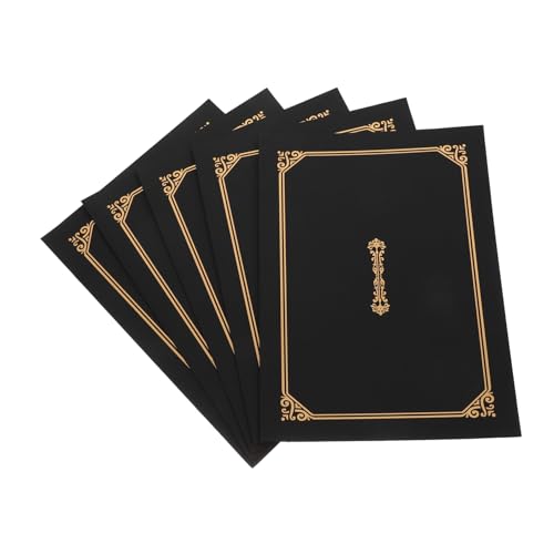 ARTIBETTER 5 Stück Zertifikatshülle Diplomordner Abschluss Ordnerabdeckungen für Zertifikat dokumentenmappe mappen aktenordner getränke Zertifikatsinhaber Zertifikatsrahmen aus Papier Black von Artibetter