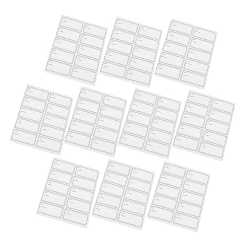 ARTIBETTER 50 Blatt Etiketten Zur Aufbewahrung Von Lebensmitteln Etiketten Für Partydosen Lebensmitteletiketten Für Behälter Behälteretiketten Weiß Aufkleber Aus Synthetischem Papier von Artibetter