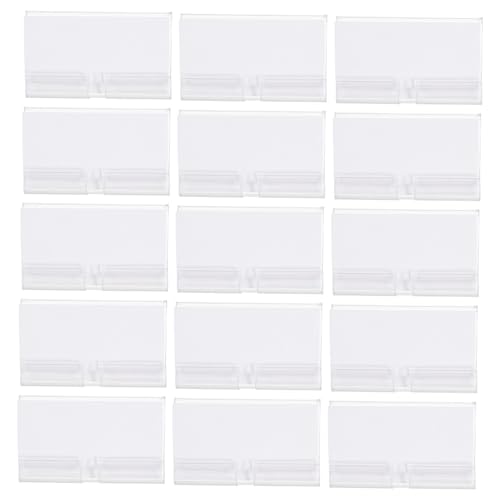 ARTIBETTER 50 Sätze Preisschild Regalanhänger für Drahtregale Name Clip-on-Etiketten Etikettenhalter für Vorratsbehälter Etiketten zum Organisieren PVC Transparent von Artibetter