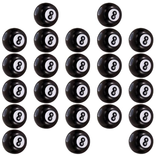 ARTIBETTER 50 Stück Acryl Billardperlen Schwarze Ball Spacer Beads für Diy Schmuckherstellung Lose Perlen für Armbänder Basteln und Handarbeiten Glänzende Oberfläche Leicht und Langlebig von Artibetter