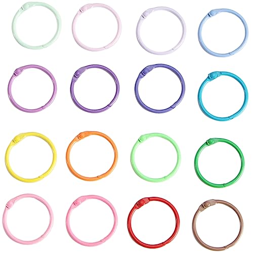 ARTIBETTER 50 Stück Bunte Binder Ringe für DIY Projekte Wiederverwendbare Schlüsselringe Öffnungsring Strapazierfähig Binden von Karteikarten und ARTIBETTER 50 Stück Bunte Binder Ringe für DIY Projekte Wiederverwendbare Schlüsselringe Öffnungsring Strapazierfähig Binden von Karteikarten und von Artibetter