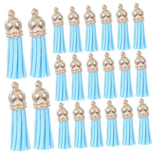 ARTIBETTER 50 Stück Bunte PU Quasten Anhänger mit Schlaufe Kunstleder Charms für DIY Schmuck Taschenanhänger Schlüsselanhänger Vielseitige Bastelanhänger für Individuelle Accessoires von Artibetter