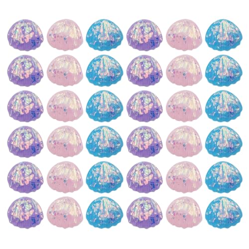 ARTIBETTER 50 Stück Bunte Pailletten Simulation Shell Diy Material für Kinderhandwerk Vielseitige Bastelaccessoires Gemischte Farben von Artibetter